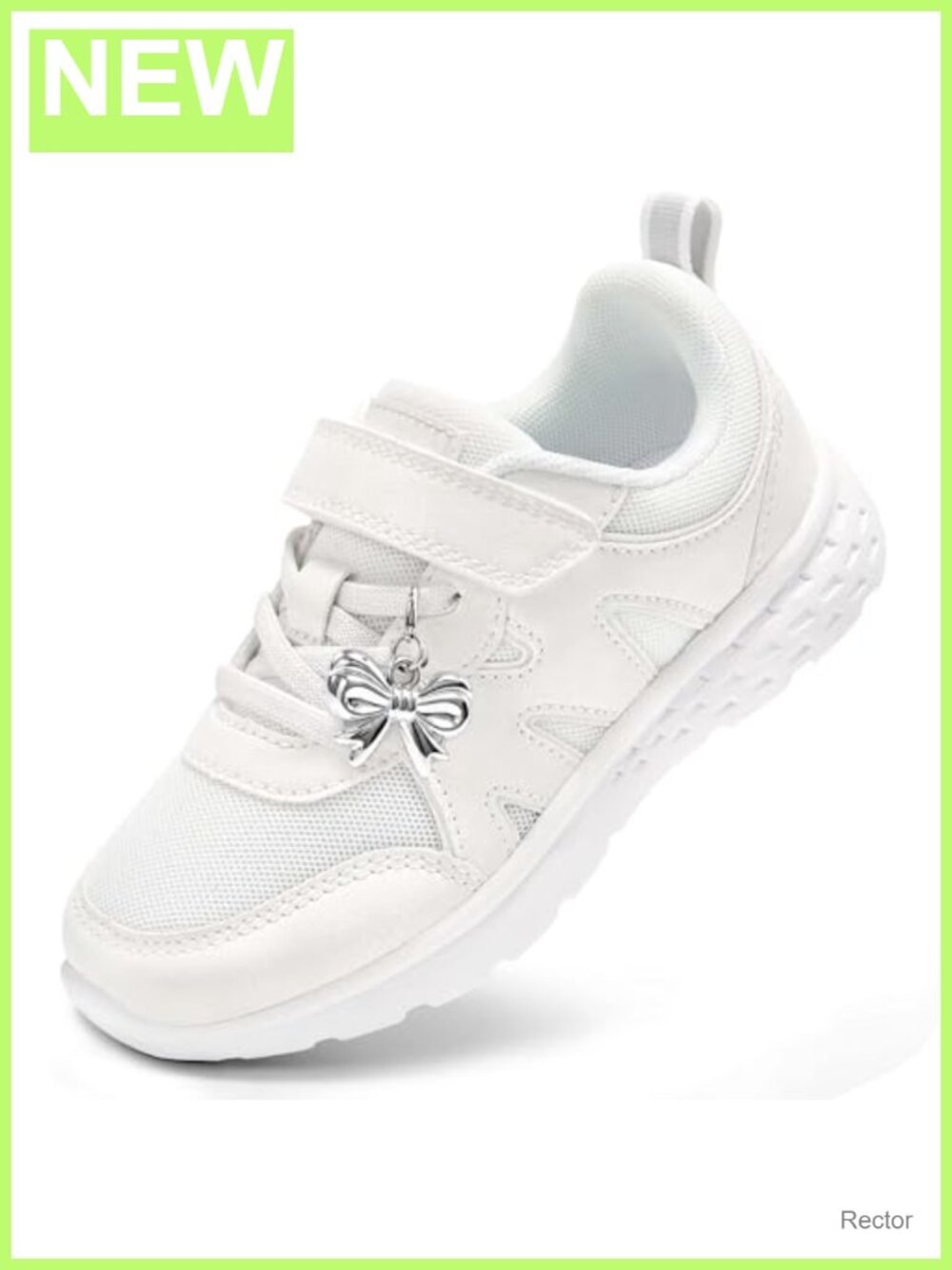 Girls Kids Sneakers Running Tennis Shoes Mesh Faux Leather Hook and Loop